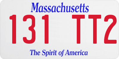 MA license plate 131TT2