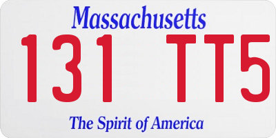 MA license plate 131TT5