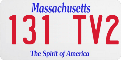 MA license plate 131TV2