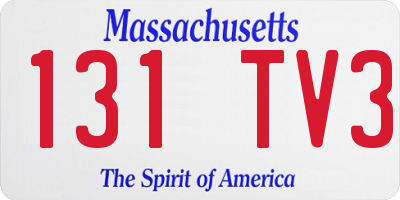 MA license plate 131TV3