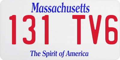 MA license plate 131TV6