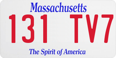 MA license plate 131TV7
