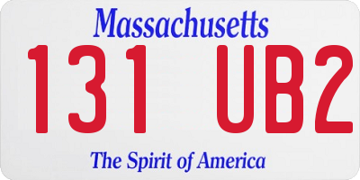 MA license plate 131UB2