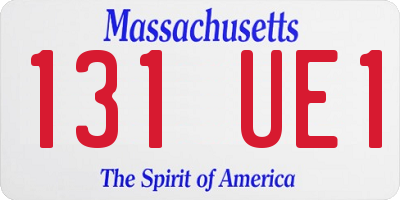 MA license plate 131UE1