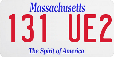 MA license plate 131UE2