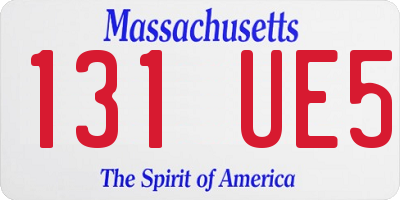 MA license plate 131UE5