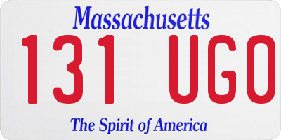 MA license plate 131UG0