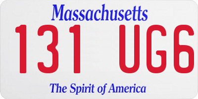 MA license plate 131UG6