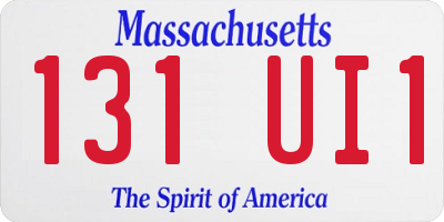 MA license plate 131UI1