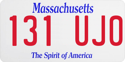 MA license plate 131UJ0