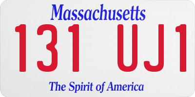 MA license plate 131UJ1