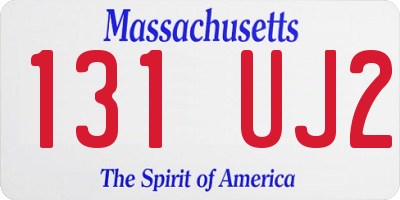 MA license plate 131UJ2