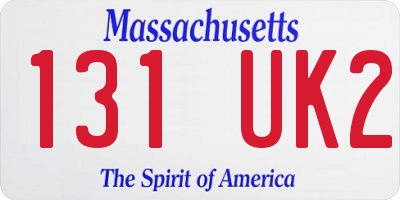 MA license plate 131UK2