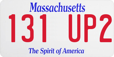 MA license plate 131UP2