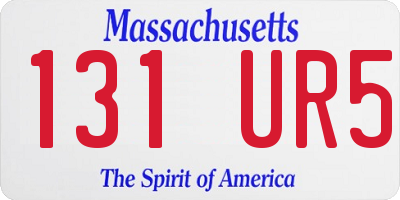 MA license plate 131UR5