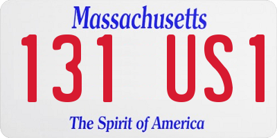 MA license plate 131US1