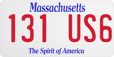 MA license plate 131US6