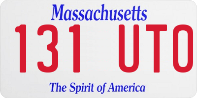 MA license plate 131UT0