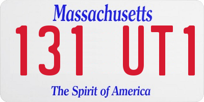 MA license plate 131UT1