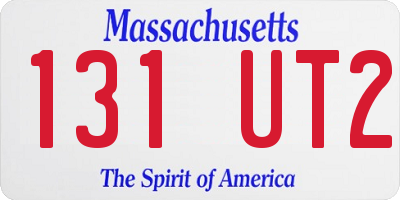 MA license plate 131UT2