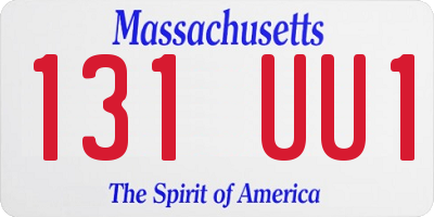 MA license plate 131UU1