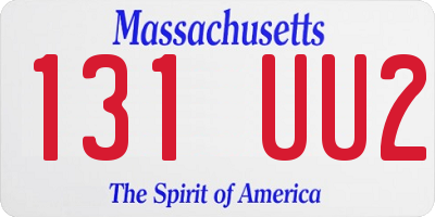MA license plate 131UU2