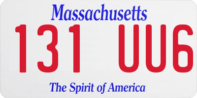 MA license plate 131UU6