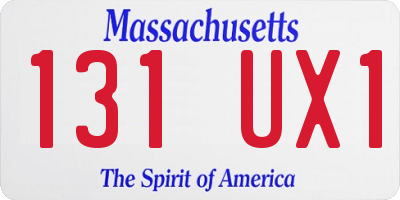 MA license plate 131UX1