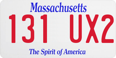 MA license plate 131UX2