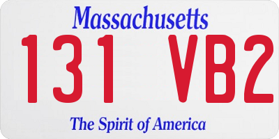 MA license plate 131VB2