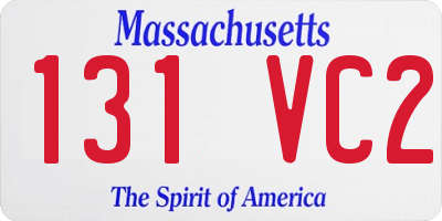 MA license plate 131VC2
