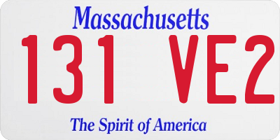 MA license plate 131VE2