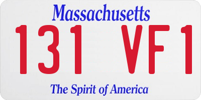 MA license plate 131VF1