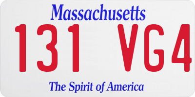 MA license plate 131VG4