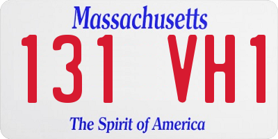 MA license plate 131VH1
