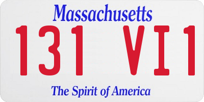 MA license plate 131VI1