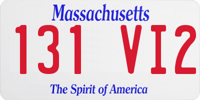 MA license plate 131VI2