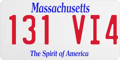 MA license plate 131VI4