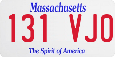 MA license plate 131VJ0