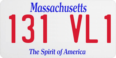 MA license plate 131VL1