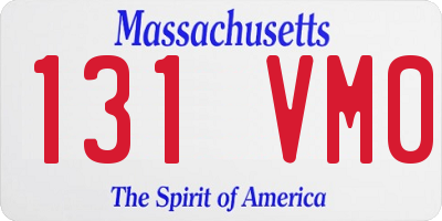 MA license plate 131VM0