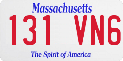 MA license plate 131VN6