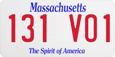 MA license plate 131VO1