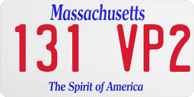 MA license plate 131VP2