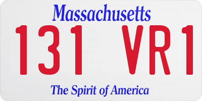 MA license plate 131VR1