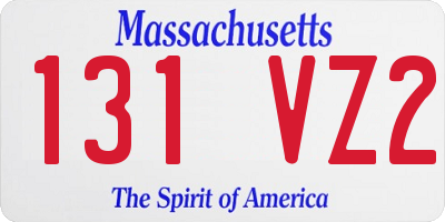 MA license plate 131VZ2