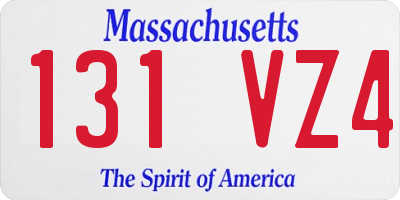 MA license plate 131VZ4