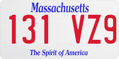 MA license plate 131VZ9