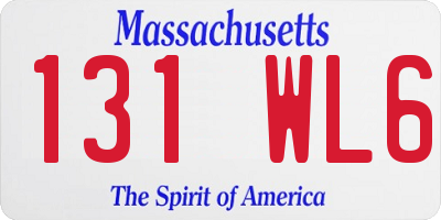 MA license plate 131WL6