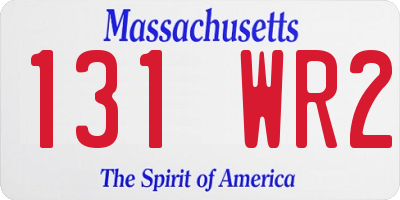 MA license plate 131WR2